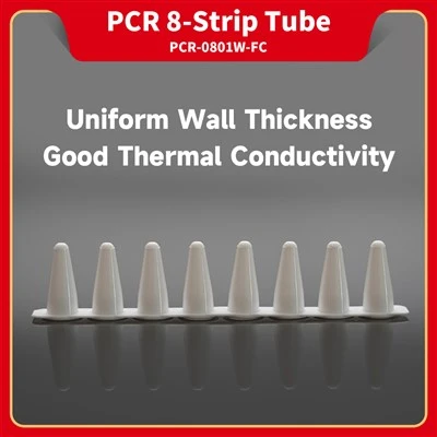 PCR 8-Strip Tubes, White, 100 μL